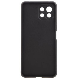 Силиконовый чехол для Xiaomi Mi 11 Lite TPU 1мм с защитой камеры Черный матовый