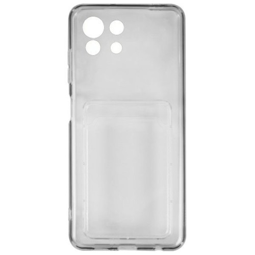 Силиконовый чехол для Xiaomi 11 Lite iBox Crystal с картхолдером и защитой камеры Прозрачный