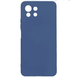 Силиконовый чехол для Xiaomi Mi 11 Lite Soft с микрофиброй Синий