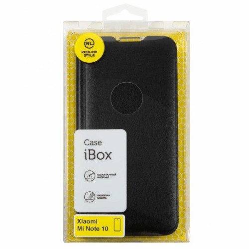 Чехол книжка для Xiaomi Mi Note 10 Red Line Book Cover Черный
