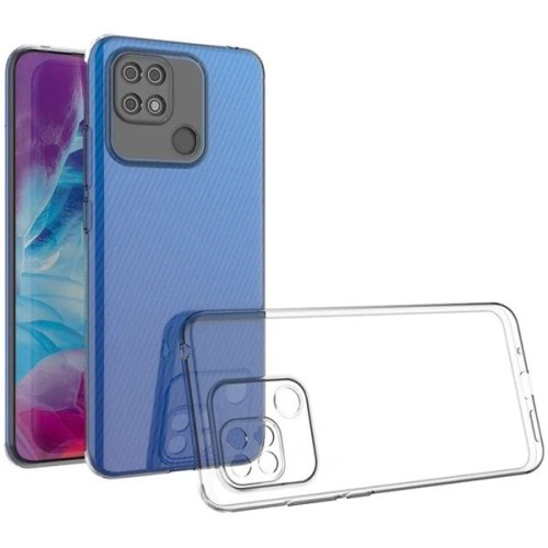 Силиконовый чехол для Xiaomi Poco C40 TPU 1мм с защитой камеры Прозрачный