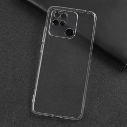 Силиконовый чехол для Xiaomi Poco C40 TPU 1мм с защитой камеры Прозрачный