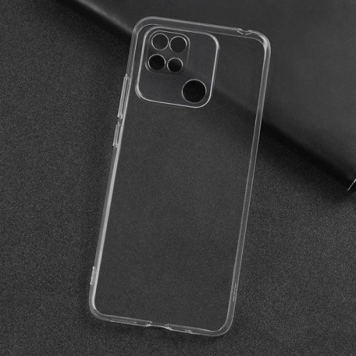Силиконовый чехол для Xiaomi Poco C40 TPU 1мм с защитой камеры Прозрачный