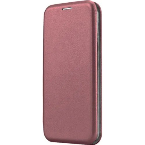 Чехол-книжка для Xiaomi Poco C40 Fashion Case на магнитах с визитницей Темно-красный