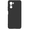 Силиконовый чехол для Xiaomi Poco F3 TPU 1мм с защитой камеры Черный матовый