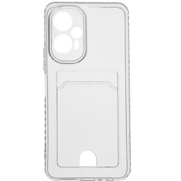 Силиконовый чехол для Xiaomi Poco F5 5G Silicone Card Holder с защитой камеры Прозрачный