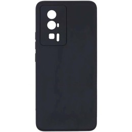 Силиконовый чехол для Xiaomi Poco F5 Pro Soft Matte с микрофиброй Черный