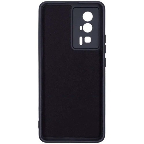 Силиконовый чехол для Xiaomi Poco F5 Pro Soft Matte с микрофиброй Черный