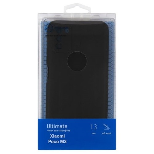 Силиконовый чехол для Xiaomi Poco M3 Red Line Ultimate Черный