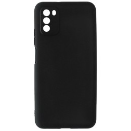 Силиконовый чехол для Xiaomi Poco M3 Soft Matte с защитой камеры Черный