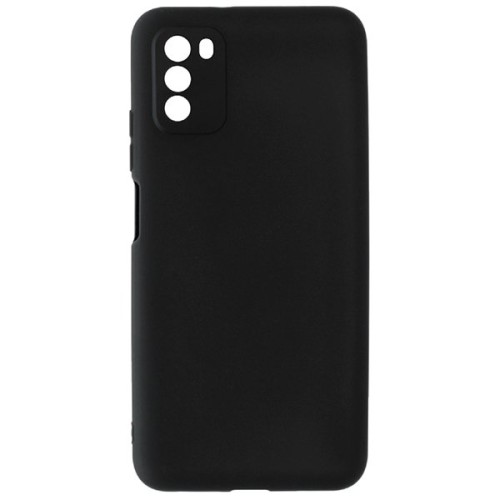 Силиконовый чехол для Xiaomi Poco M3 Soft Matte с защитой камеры Черный