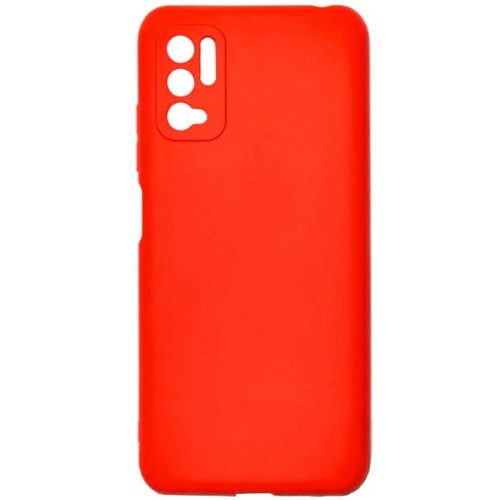 Силиконовый чехол для Xiaomi Poco M3 Pro Soft Matte с защитой камеры Красный