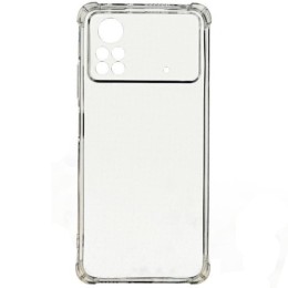 Силиконовый чехол для Xiaomi Poco M4 Pro 4G TPU 1.5мм с усиленными углами и защитой камеры Прозрачный