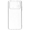 Силиконовый чехол для Xiaomi Poco M4 Pro TPU 1мм с защитой камеры Прозрачный
