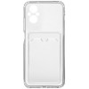 Силиконовый чехол для Xiaomi Poco M5 Silicone Card Holder Case с защитой камеры Прозрачный