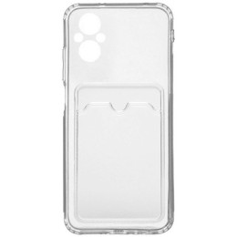 Силиконовый чехол для Xiaomi Poco M5 Silicone Card Holder Case с защитой камеры Прозрачный