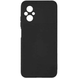 Силиконовый чехол для Xiaomi Poco M5 Soft Matte с микрофиброй Черный