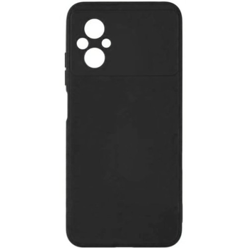 Силиконовый чехол для Xiaomi Poco M5 Soft Matte с микрофиброй Черный