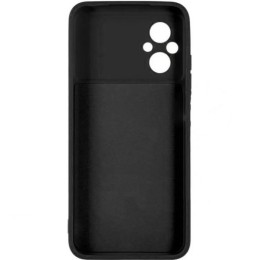 Силиконовый чехол для Xiaomi Poco M5 Soft Matte с микрофиброй Черный