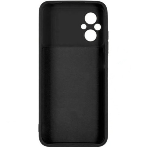 Силиконовый чехол для Xiaomi Poco M5 Soft Matte с микрофиброй Черный