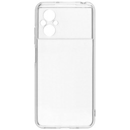 Силиконовый чехол для Xiaomi Poco M5 TPU 1мм с защитой камеры Прозрачный