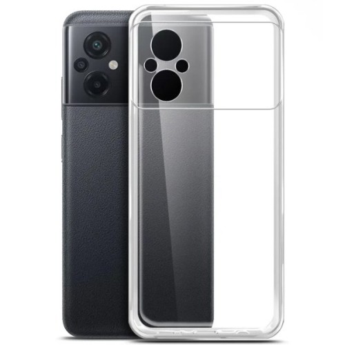 Силиконовый чехол для Xiaomi Poco M5 TPU 1мм с защитой камеры Прозрачный