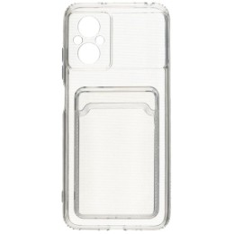 Силиконовый чехол для Xiaomi Poco M5 TPU 1.5мм с картхолдером и защитой камеры Прозрачный