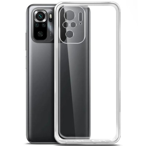 Силиконовый чехол для Xiaomi Poco M5s TPU 1мм с защитой камеры Прозрачный