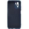 Силиконовый чехол для Xiaomi Poco M5s Soft Matte с микрофиброй Синий