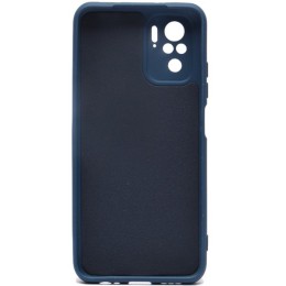 Силиконовый чехол для Xiaomi Poco M5s Soft Matte с микрофиброй Синий
