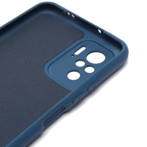 Силиконовый чехол для Xiaomi Poco M5s Soft Matte с микрофиброй Синий