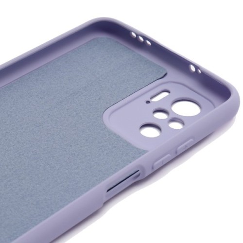 Силиконовый чехол для Xiaomi Poco M5s Soft Matte с микрофиброй Сиреневый