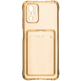 Силиконовый чехол для Xiaomi Poco M5s Silicone Card Holder с защитой камеры Оранжевый