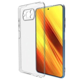 Силиконовый чехол для Xiaomi Poco X3 TPU с защитой камеры Прозрачный