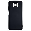 Силиконовый чехол для Xiaomi Poco X3 TPU 1мм с защитой камеры Черный