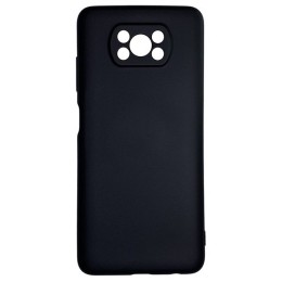 Силиконовый чехол для Xiaomi Poco X3 TPU 1мм с защитой камеры Черный