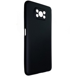 Силиконовый чехол для Xiaomi Poco X3 TPU 1мм с защитой камеры Черный