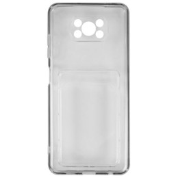 Силиконовый чехол для Xiaomi Poco X3 iBox Crystal с картхолдером Прозрачный