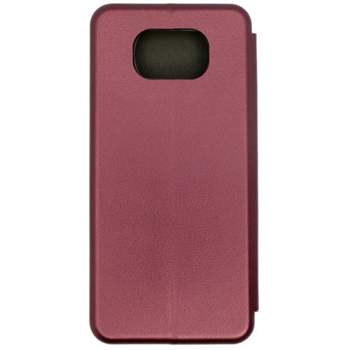 Чехол книжка для Xiaomi Poco X3 Book Cover Бордовый