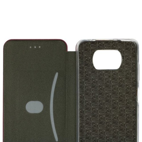 Чехол книжка для Xiaomi Poco X3 Book Cover Бордовый