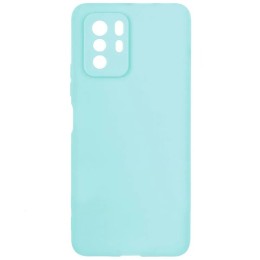 Силиконовый чехол для Xiaomi Poco X3 GT Soft Matte с защитой камеры Бирюзовый