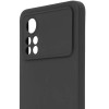 Силиконовый чехол для Xiaomi Poco X4 Pro TPU 1мм защитой камеры Черный