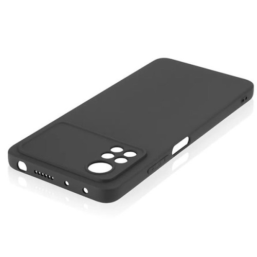 Силиконовый чехол для Xiaomi Poco X4 Pro TPU 1мм защитой камеры Черный