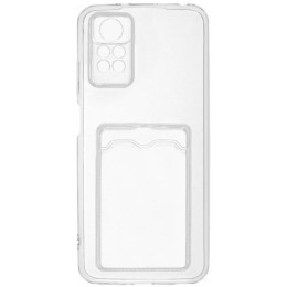 Силиконовый чехол для Xiaomi Poco X4 Pro 5G Silicone Card Holder Case с защитой камеры Прозрачный