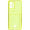Силиконовый чехол для Xiaomi Poco X5 5G Silicone Card Holder Case с защитой камеры Желтый