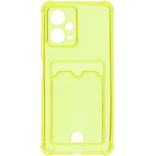 Силиконовый чехол для Xiaomi Poco X5 5G Silicone Card Holder Case с защитой камеры Желтый