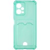 Силиконовый чехол для Xiaomi Poco X5 5G Silicone Card Holder Case с защитой камеры Мятный
