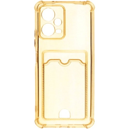 Силиконовый чехол для Xiaomi Poco X5 5G Silicone Card Holder Case с защитой камеры Оранжевый