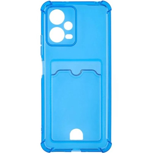 Силиконовый чехол для Xiaomi Poco X5 5G Silicone Card Holder Case с защитой камеры Синий