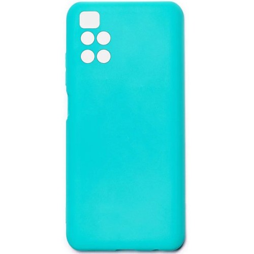 Силиконовый чехол для Xiaomi Redmi 10 Soft Matte с защитой камеры Бирюзовый